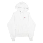 CHAMPION REVERSE WEAVE Mens White Pullover Hoodie XS Classic Logo Cotton Blend