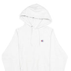 CHAMPION REVERSE WEAVE Mens White Pullover Hoodie XS Classic Logo Cotton Blend