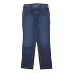 CARHARTT Mens Jeans Blue Relaxed Straight Denim Medium W32 L32 Workwear Zip