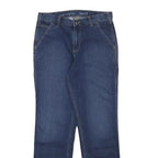 CARHARTT Mens Jeans Blue Relaxed Straight Denim Medium W32 L32 Workwear Zip