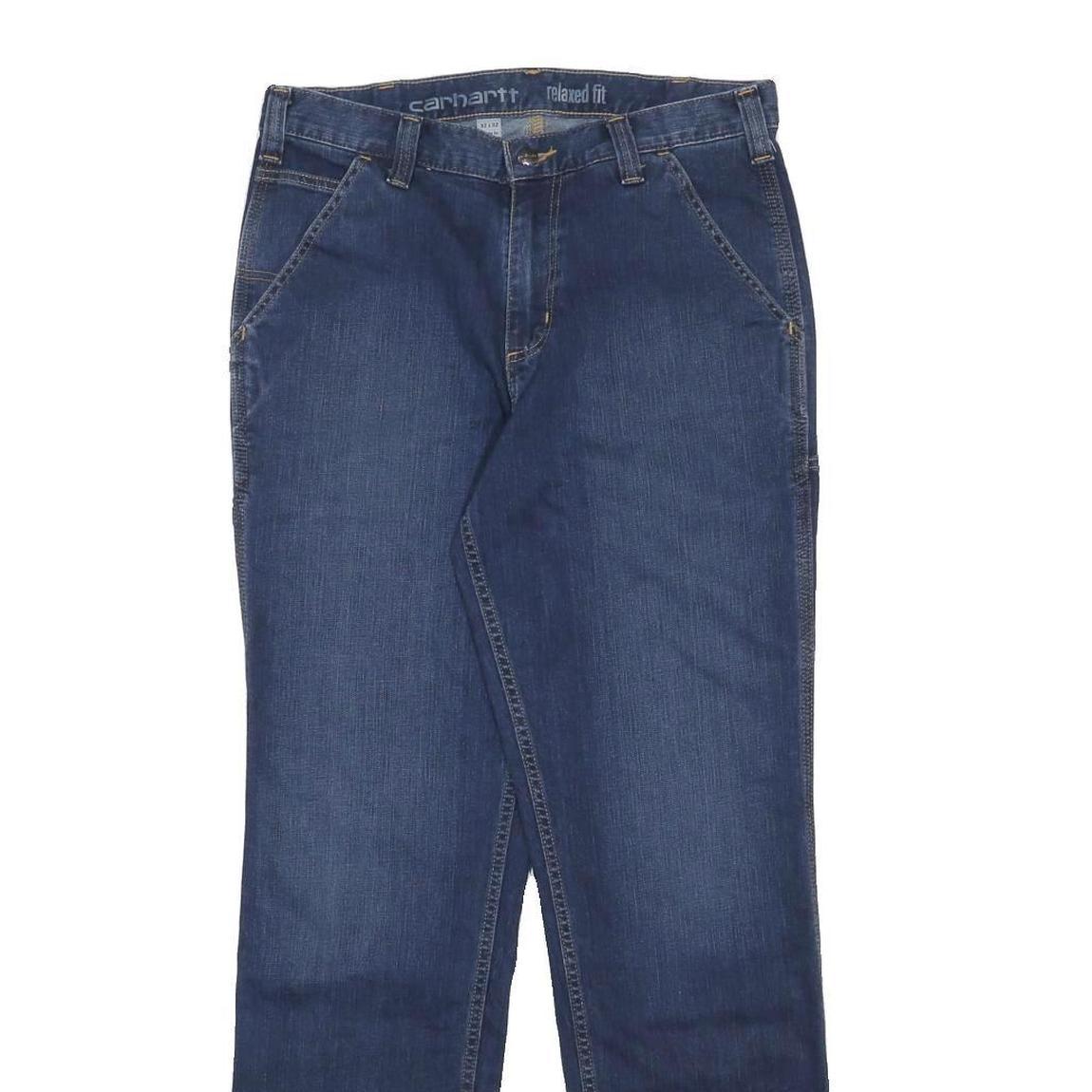 CARHARTT Mens Jeans Blue Relaxed Straight Denim Medium W32 L32 Workwear Zip