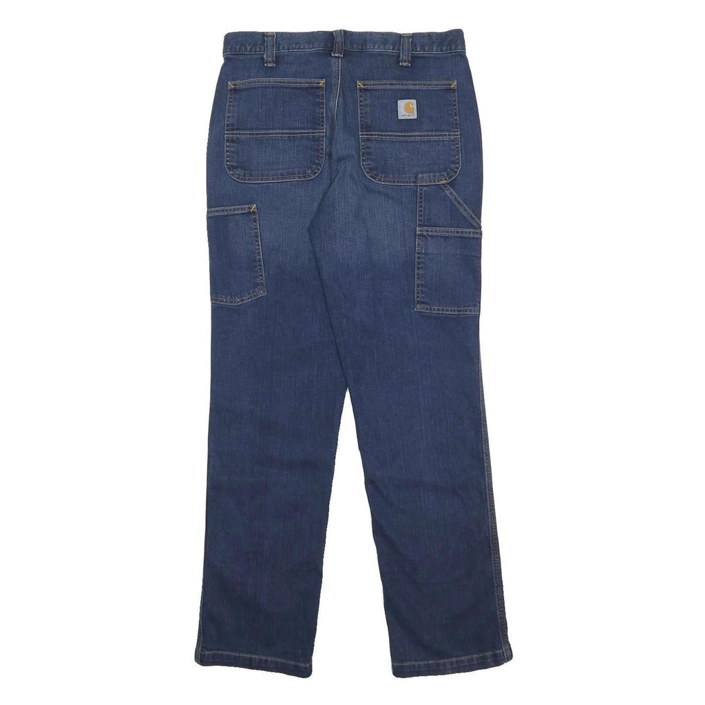 CARHARTT Mens Jeans Blue Relaxed Straight Denim Medium W32 L32 Workwear Zip
