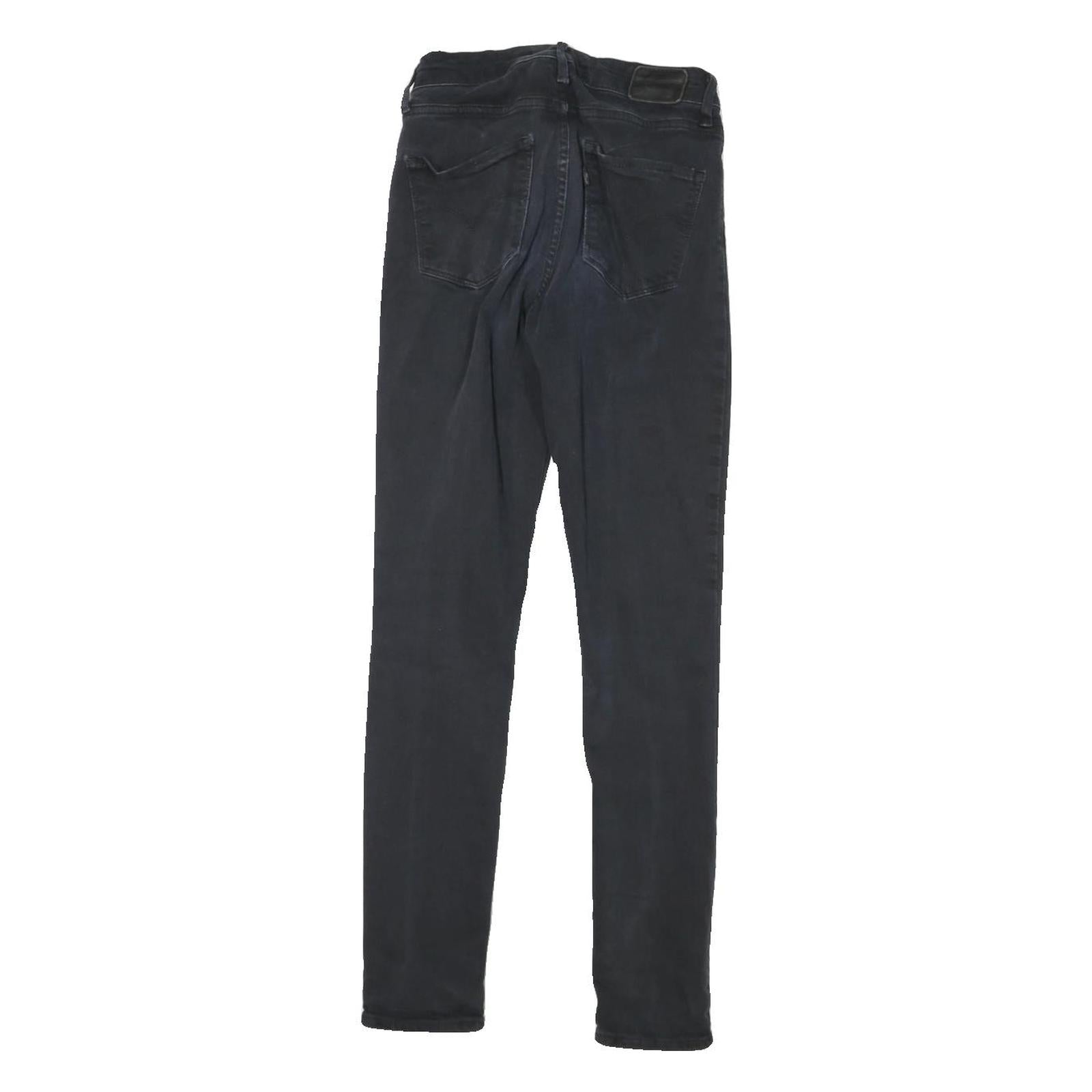 LEVI'S 721 Womens Jeans Black Slim Skinny Denim W24 L28 Stretch Cotton Blend