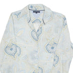 TOMMY HILFIGER Womens Shirt Blue Floral Long Sleeve UK 10