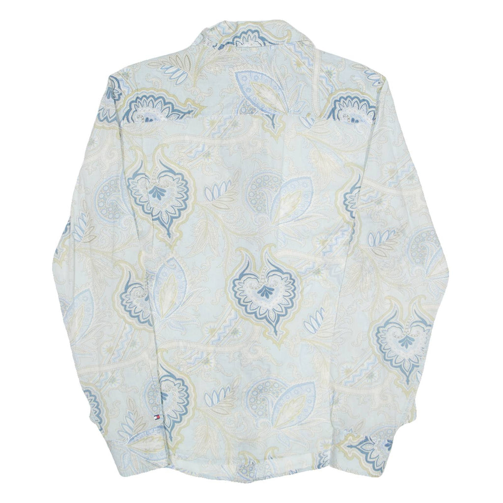 TOMMY HILFIGER Womens Shirt Blue Floral Long Sleeve UK 10
