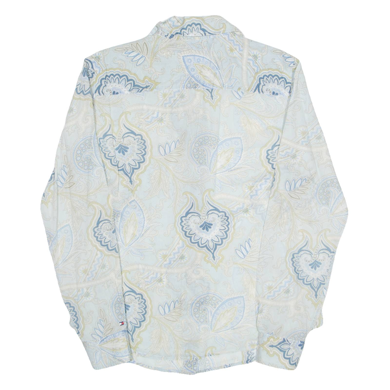 TOMMY HILFIGER Womens Shirt Blue Floral Long Sleeve UK 10