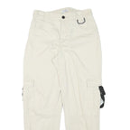 CHEROKEE Mens Cotton Blend Cream Relaxed Cargo Trousers W28 L28 Casual Zip