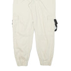 CHEROKEE Mens Cotton Blend Cream Relaxed Cargo Trousers W28 L28 Casual Zip