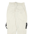 CHEROKEE Mens Cotton Blend Cream Relaxed Cargo Trousers W28 L28 Casual Zip