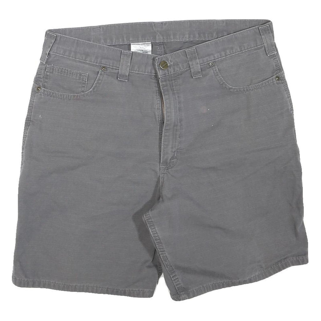 CARHARTT Mens Grey Workwear Casual Shorts XL W36 Durable Polyester Blend