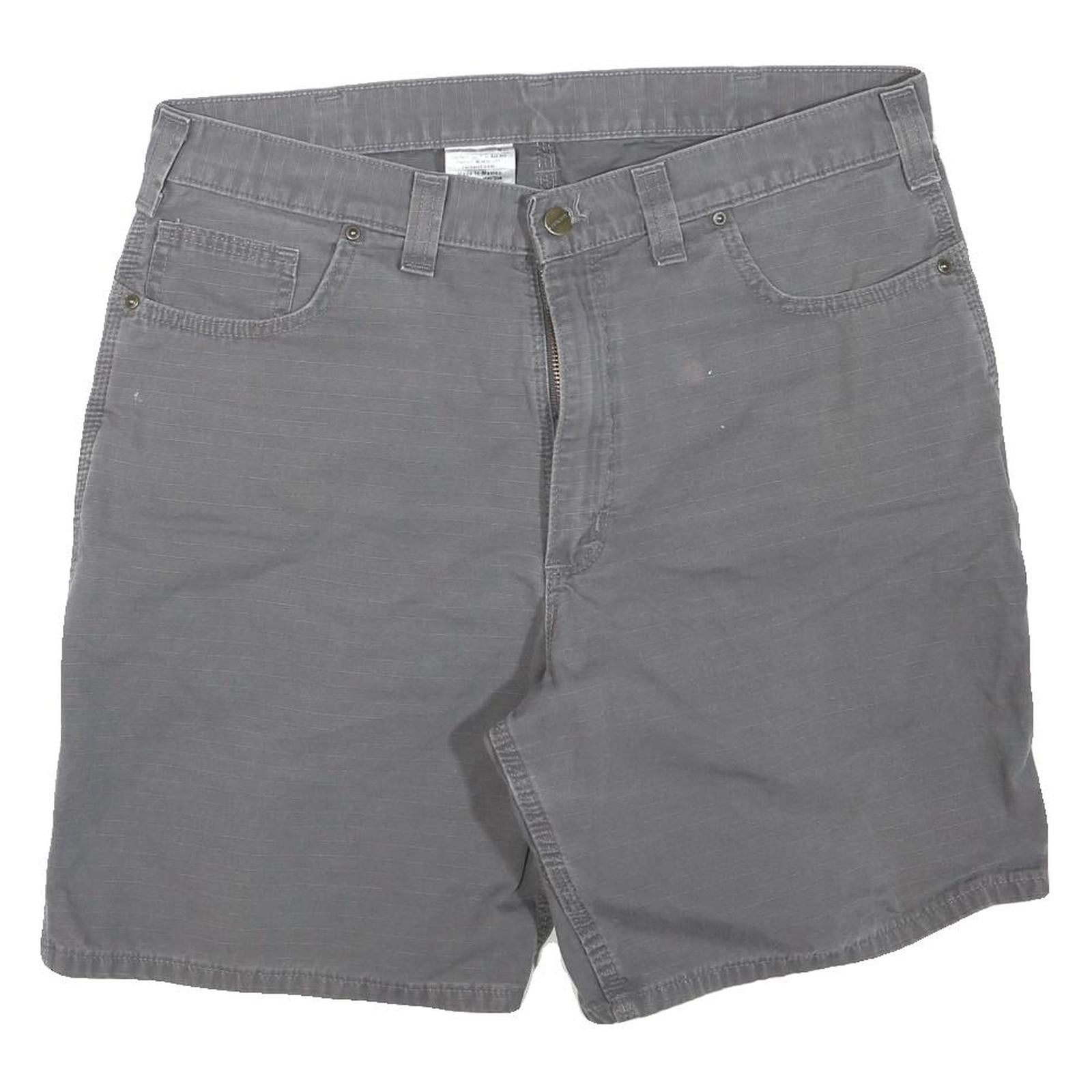 CARHARTT Mens Grey Workwear Casual Shorts XL W36 Durable Polyester Blend