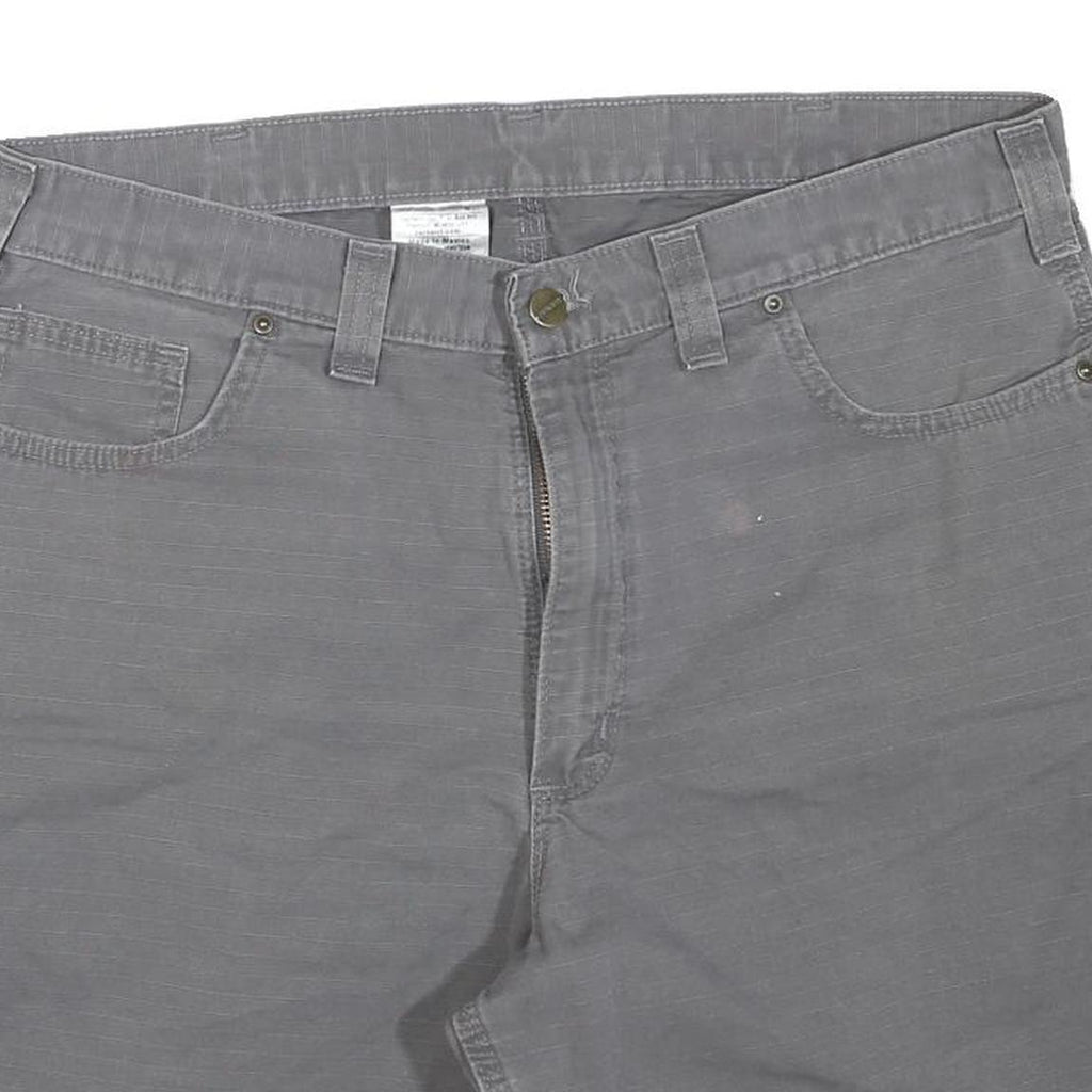 CARHARTT Mens Grey Workwear Casual Shorts XL W36 Durable Polyester Blend