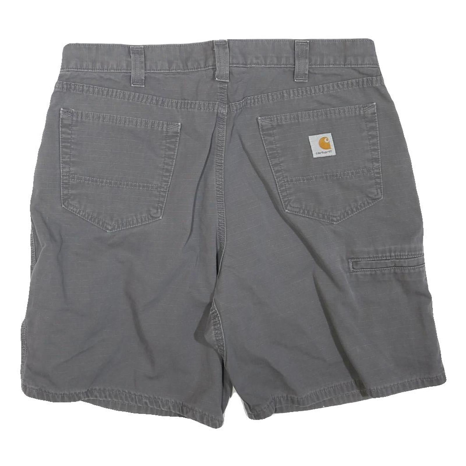 CARHARTT Mens Grey Workwear Casual Shorts XL W36 Durable Polyester Blend