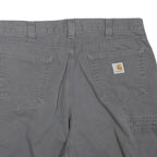 CARHARTT Mens Grey Workwear Casual Shorts XL W36 Durable Polyester Blend