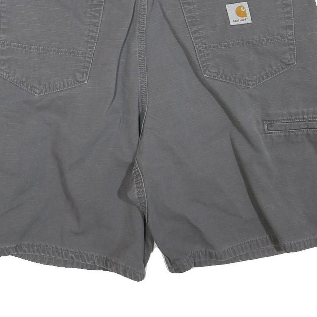CARHARTT Mens Grey Workwear Casual Shorts XL W36 Durable Polyester Blend
