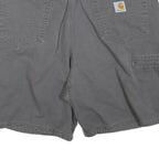 CARHARTT Mens Grey Workwear Casual Shorts XL W36 Durable Polyester Blend