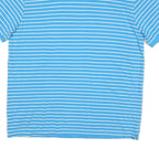 CHAPS Mens Blue & White Striped Short Sleeve Polo Shirt XL Classic Cotton Blend