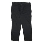 DICKIES Mens Black Regular Fit Straight Leg Cotton Blend Trousers W42 L29