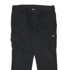 DICKIES Mens Black Regular Fit Straight Leg Cotton Blend Trousers W42 L29