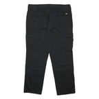 DICKIES Mens Black Regular Fit Straight Leg Cotton Blend Trousers W42 L29