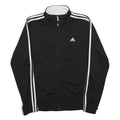 ADIDAS Womens Black Classic Jacket L Cotton Blend Plain Zip Sportswear