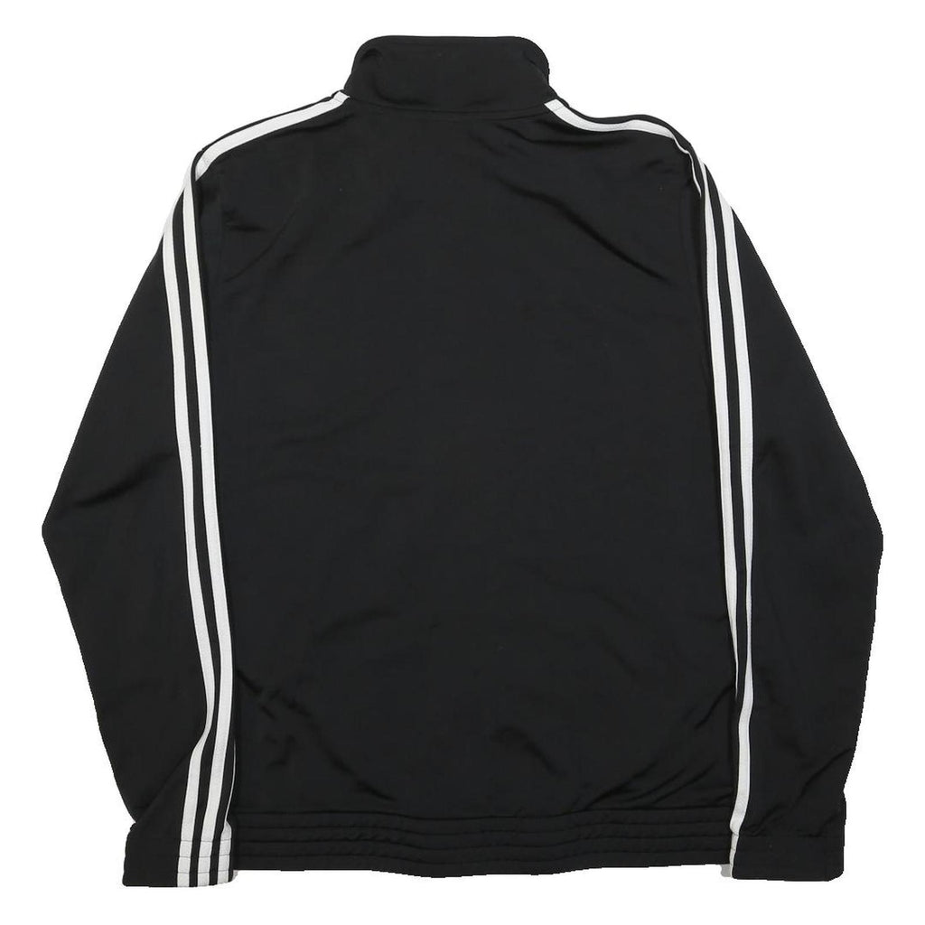ADIDAS Womens Black Classic Jacket L Cotton Blend Plain Zip Sportswear