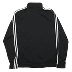 ADIDAS Womens Black Classic Jacket L Cotton Blend Plain Zip Sportswear