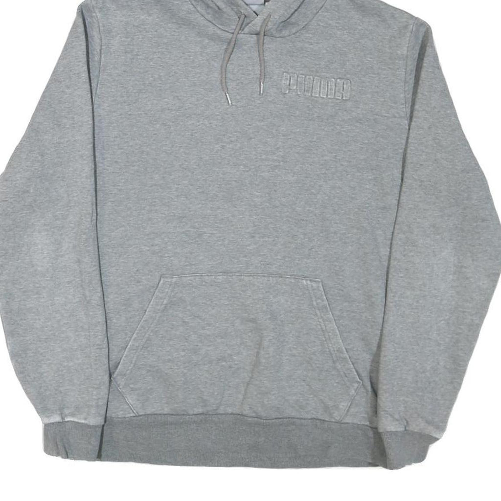 PUMA Mens Grey Hoodie Pullover M Cotton Blend Casual Wear Sweatshirt