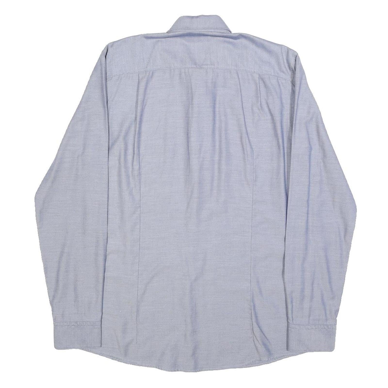 HUGO Mens Blue Shirt S Cotton Classic Formal Long Sleeve Button Shirt