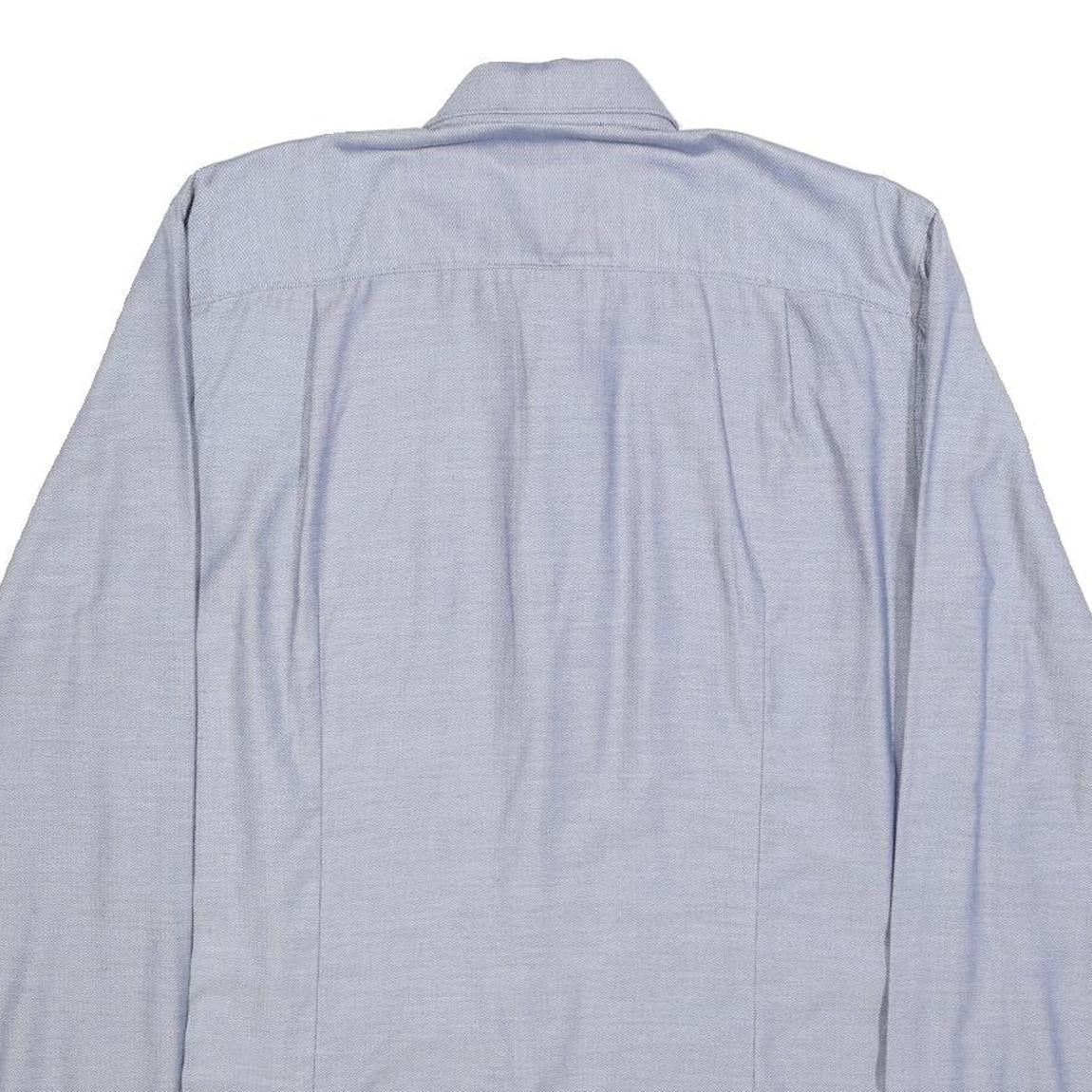 HUGO Mens Blue Shirt S Cotton Classic Formal Long Sleeve Button Shirt