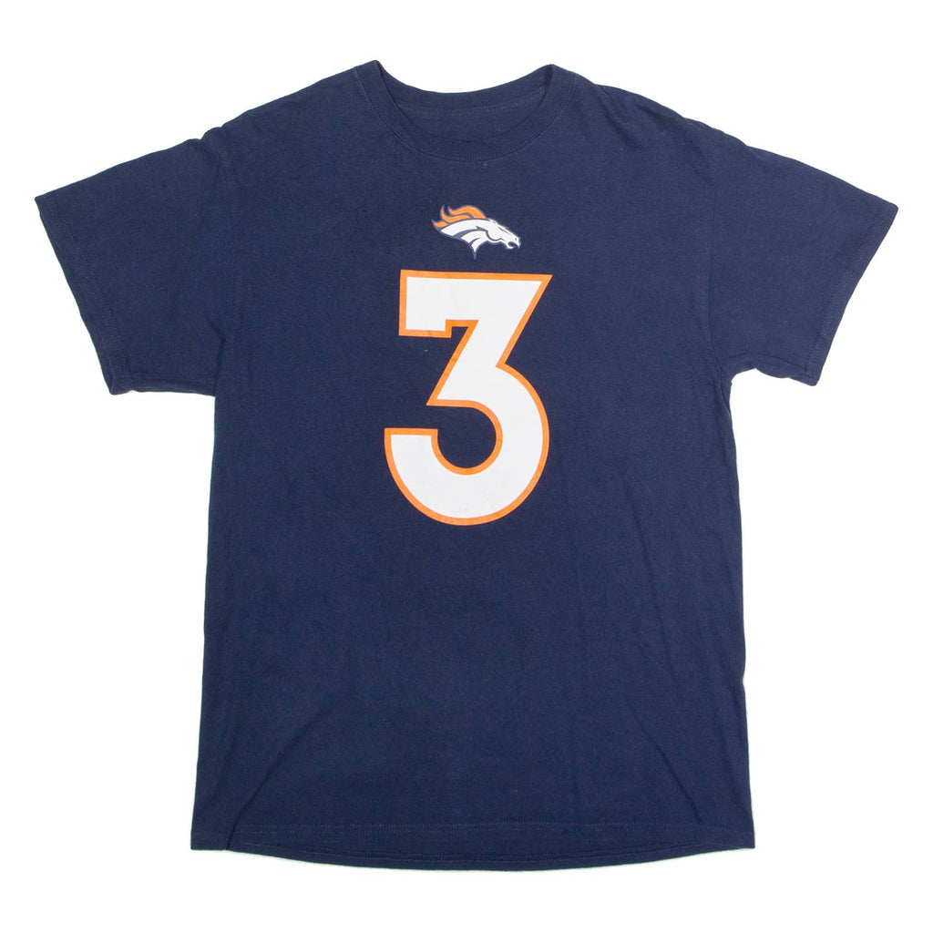 NFL Denver Broncos #3 Wilson Mens T-Shirt Blue USA Crew Neck M