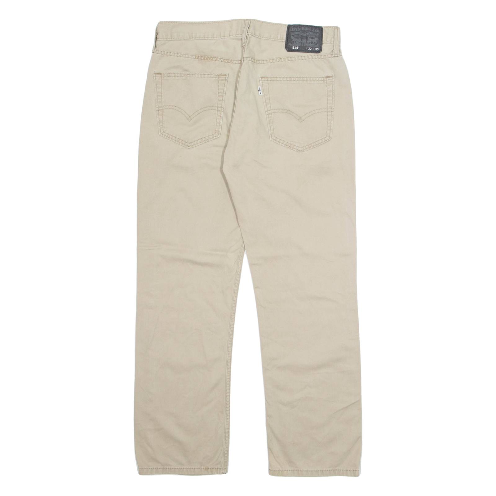 LEVI'S 514 Mens Trousers Cream Regular Straight W32 L30