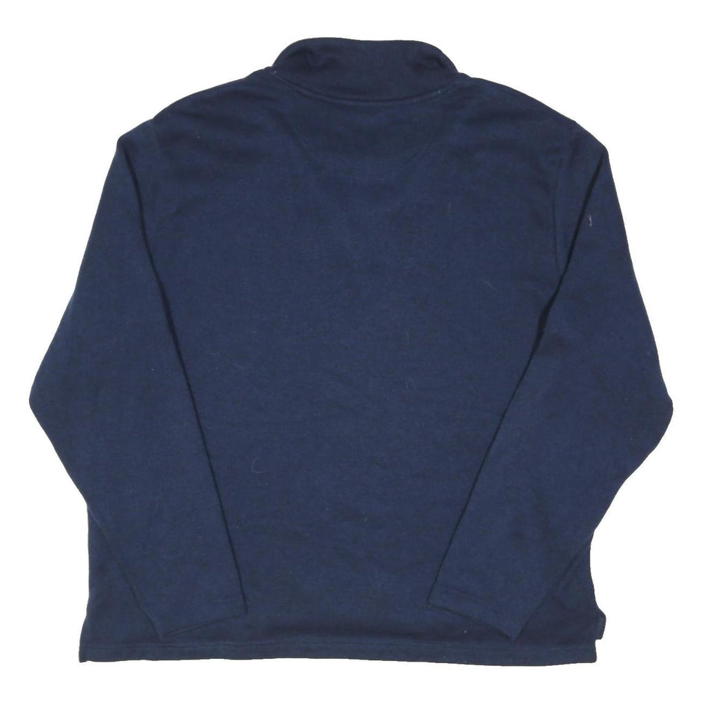 WRANGLER Mens Blue Plain Pullover Jumper Crew Neck Knit L Cotton Blend Casual