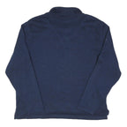 WRANGLER Mens Blue Plain Pullover Jumper Crew Neck Knit L Cotton Blend Casual