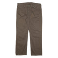 LEVI'S Mens Cotton Blend Brown Regular Straight Trousers W38 L30 Classic Zip