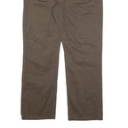 LEVI'S Mens Cotton Blend Brown Regular Straight Trousers W38 L30 Classic Zip