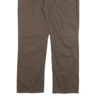 LEVI'S Mens Cotton Blend Brown Regular Straight Trousers W38 L30 Classic Zip
