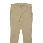 CARHARTT Womens Cotton Blend Beige Slim Fit Skinny Trousers W28 L29 Utility