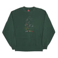 MICKEY UNLIMITED Mens Green Crew Neck L Cartoon Character Cotton Blend
