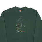 MICKEY UNLIMITED Mens Green Crew Neck L Cartoon Character Cotton Blend