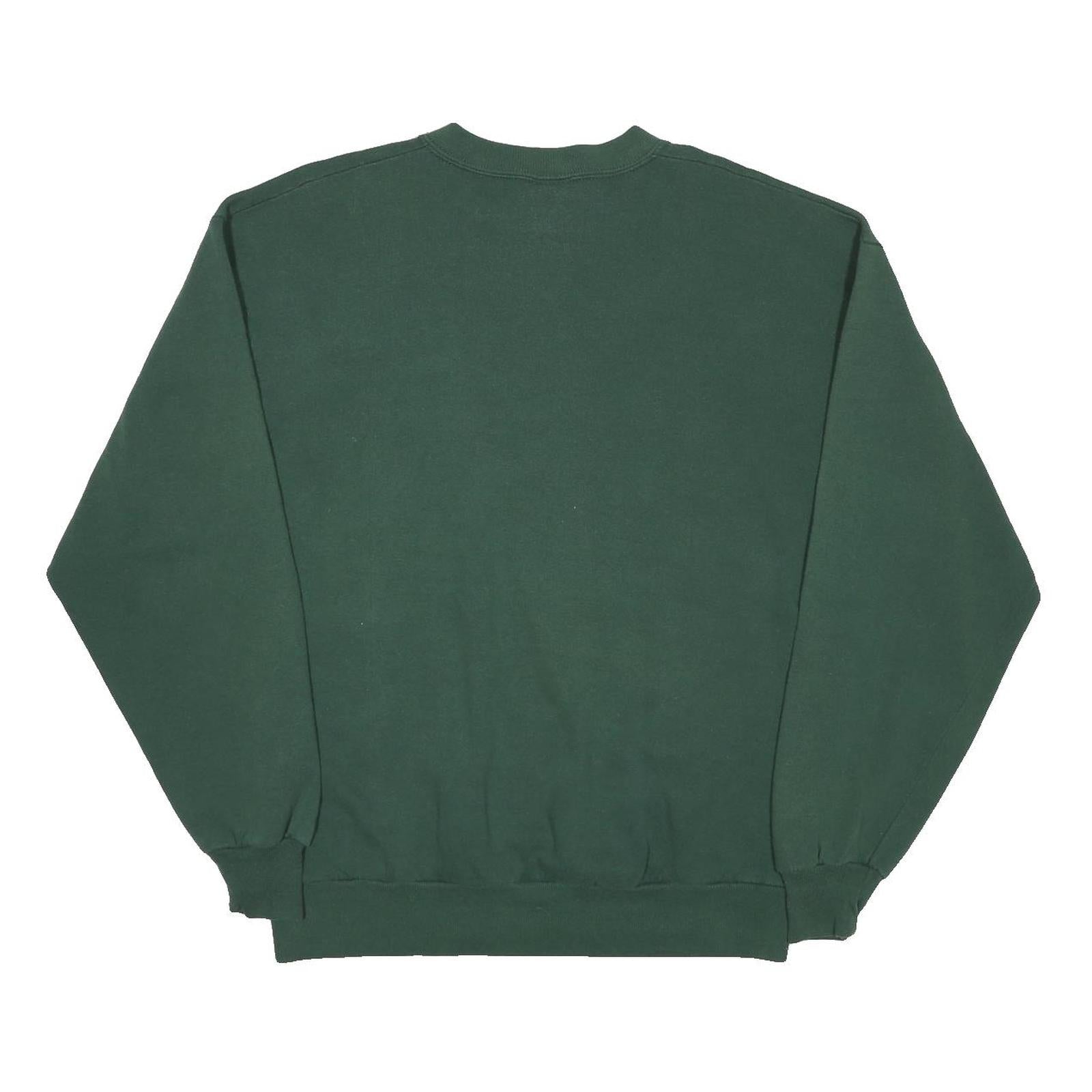 MICKEY UNLIMITED Mens Green Crew Neck L Cartoon Character Cotton Blend