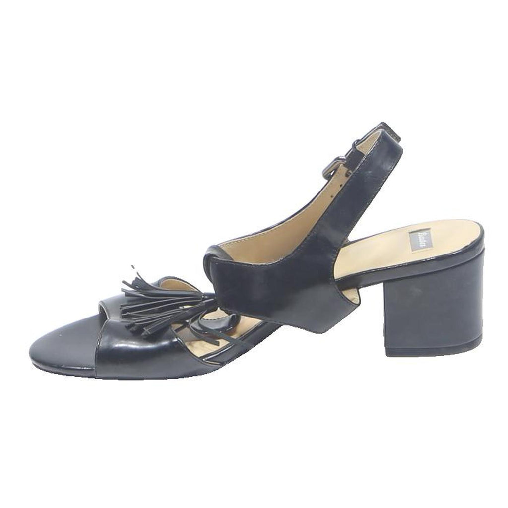 BATA Ladies Womens Tassel Detail Slingback Leather Black Sandals UK 8 Stylish