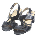 BATA Ladies Womens Tassel Detail Slingback Leather Black Sandals UK 8 Stylish