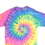 HANES Mens Multicolour Tie Dye Graphic T-Shirt M Short Sleeve Crew Neck Peace