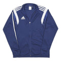 ADIDAS Mens Blue & White Track Jacket S Polyester Blend Zip Casual Sportswear