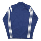 ADIDAS Mens Blue & White Track Jacket S Polyester Blend Zip Casual Sportswear