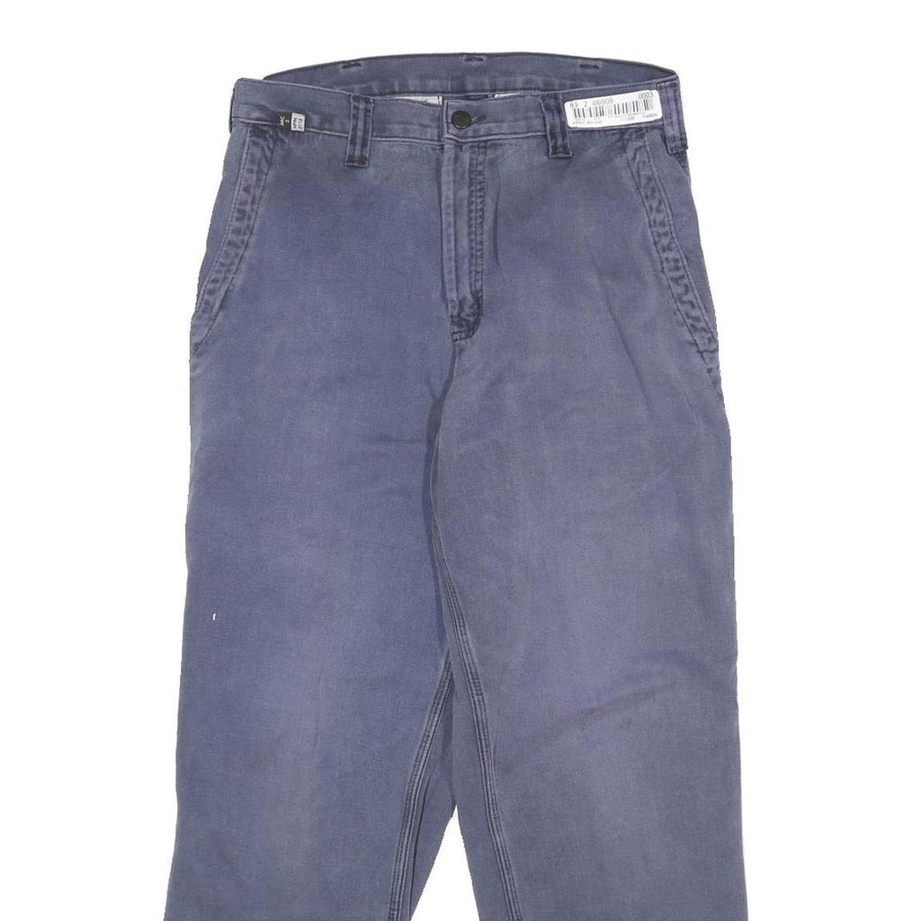 CARHARTT Mens Cotton Blend Blue Regular Fit Straight Leg Trousers W30 L30