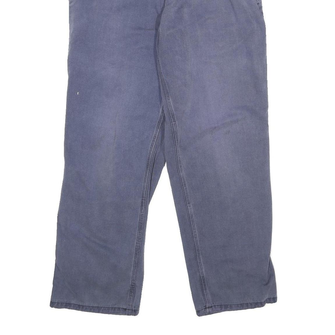 CARHARTT Mens Cotton Blend Blue Regular Fit Straight Leg Trousers W30 L30