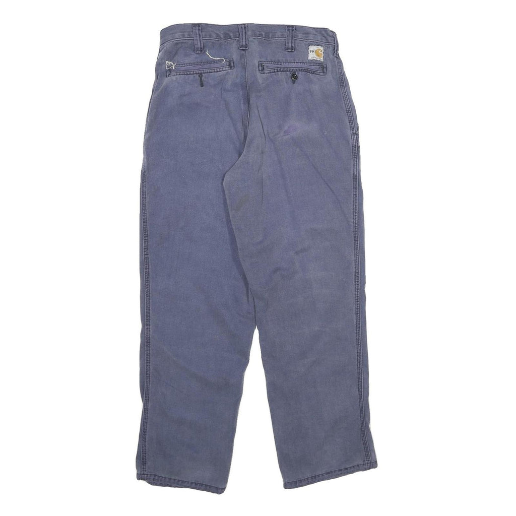 CARHARTT Mens Cotton Blend Blue Regular Fit Straight Leg Trousers W30 L30