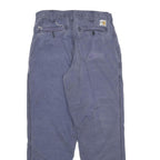 CARHARTT Mens Cotton Blend Blue Regular Fit Straight Leg Trousers W30 L30
